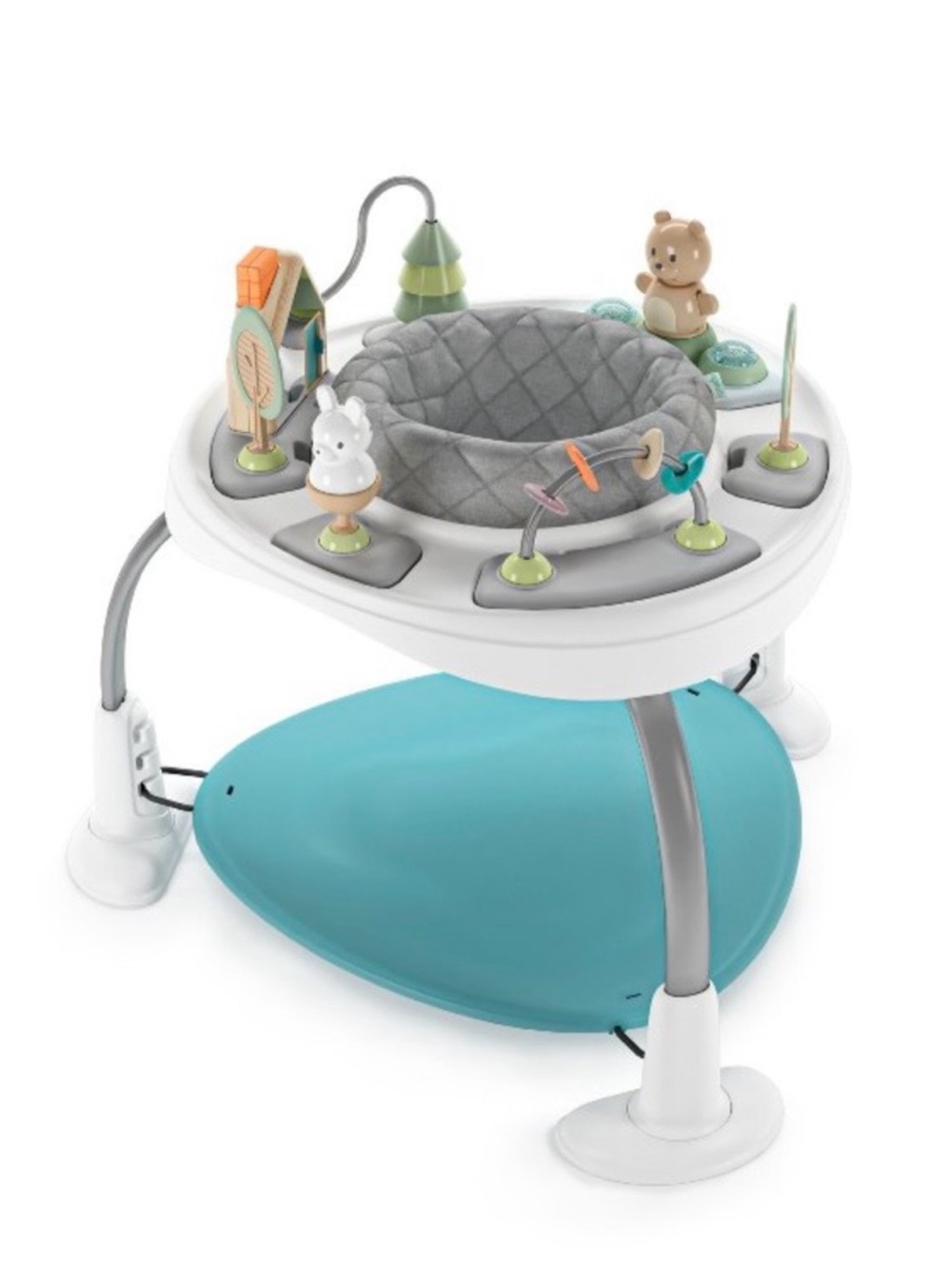 Baby Activity Center with Teal Base and Gray Seat